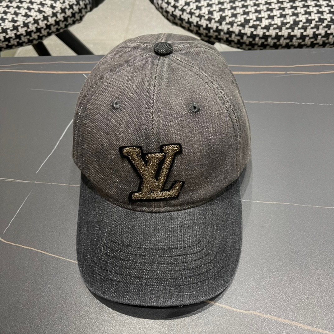 LV路易威登新款拼接牛仔棒球帽长年爆版质量超棒基础头围56贴片可调节
