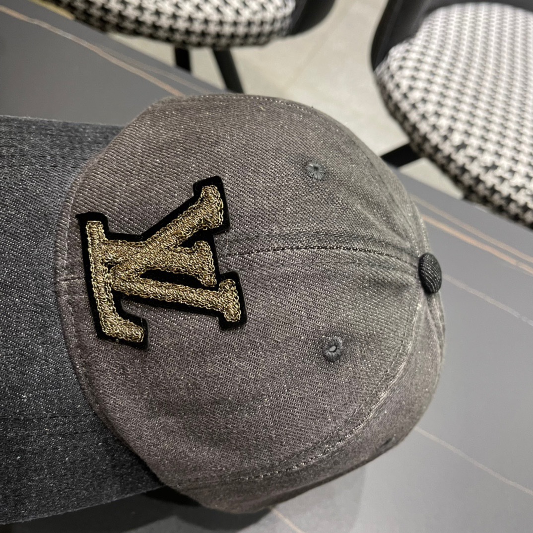LV路易威登新款拼接牛仔棒球帽长年爆版质量超棒基础头围56贴片可调节