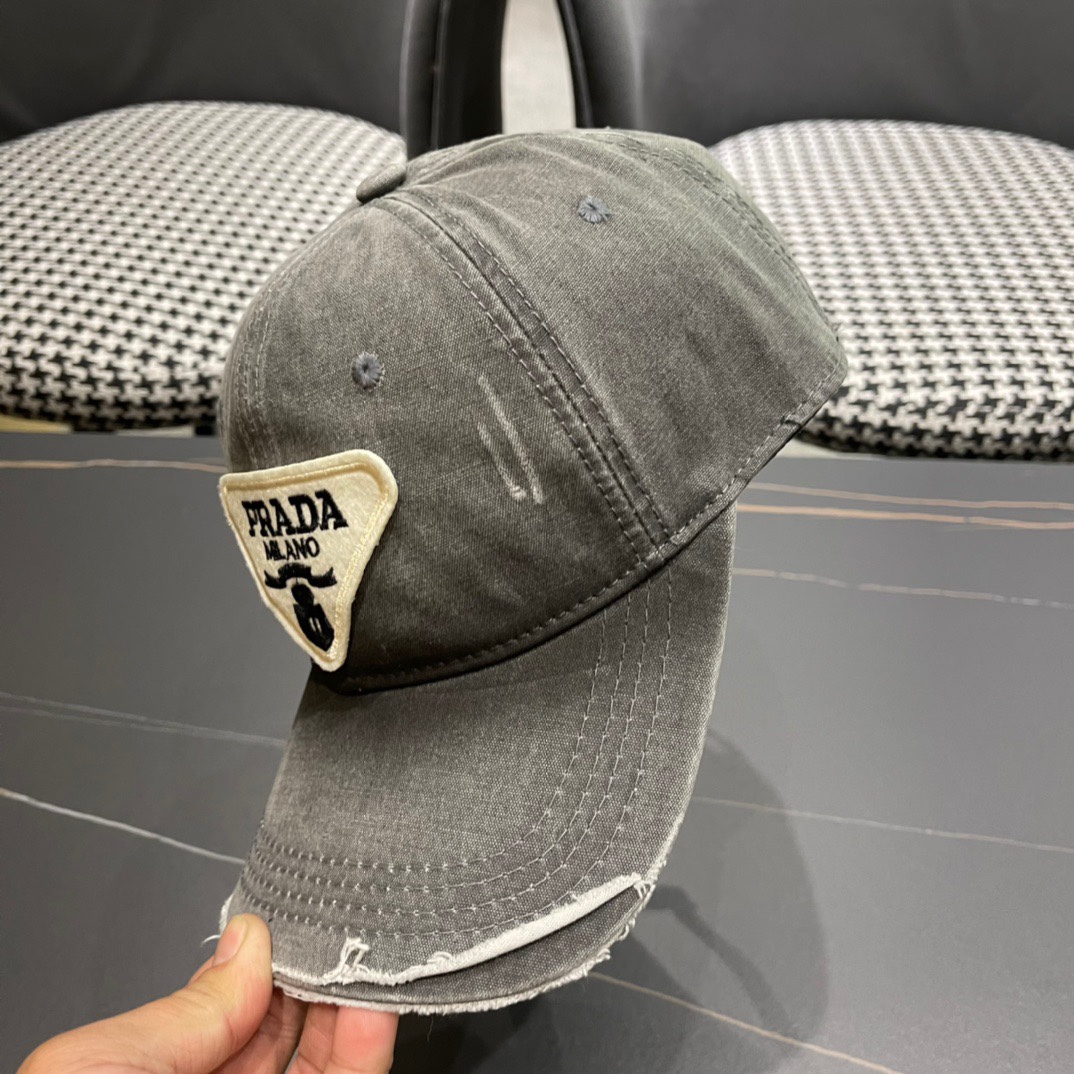 普拉达Prada2024新款经典三角标棒球帽日常刚需颜色完美帽型正点简直谁戴都好看质量超赞
