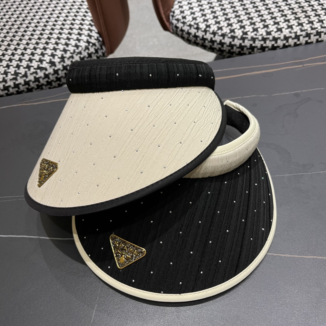 Chanel Chanel 2024 nuevo estilo de primavera temprana, sombrero sin parte superior con diamantes, artículo imprescindib…