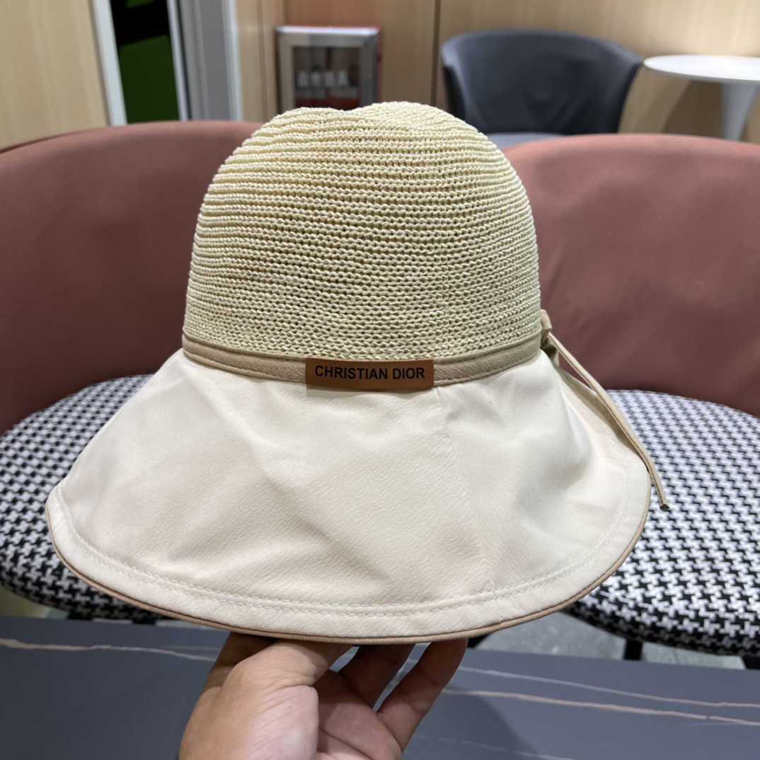  DIOR迪奥 2女款2024新款夏天透气防晒遮阳帽显脸小