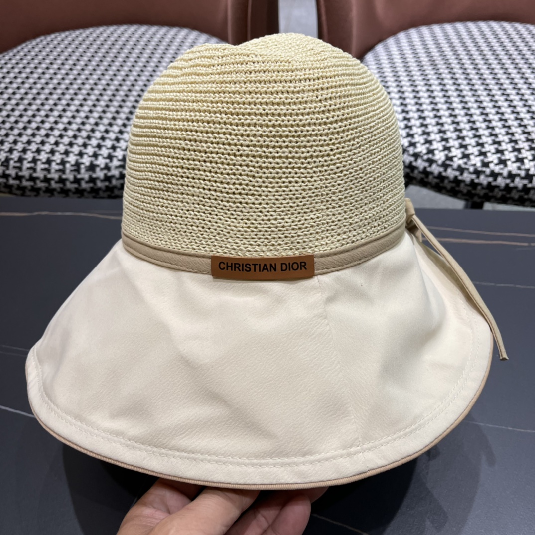  DIOR迪奥 2女款2024新款夏天透气防晒遮阳帽显脸小