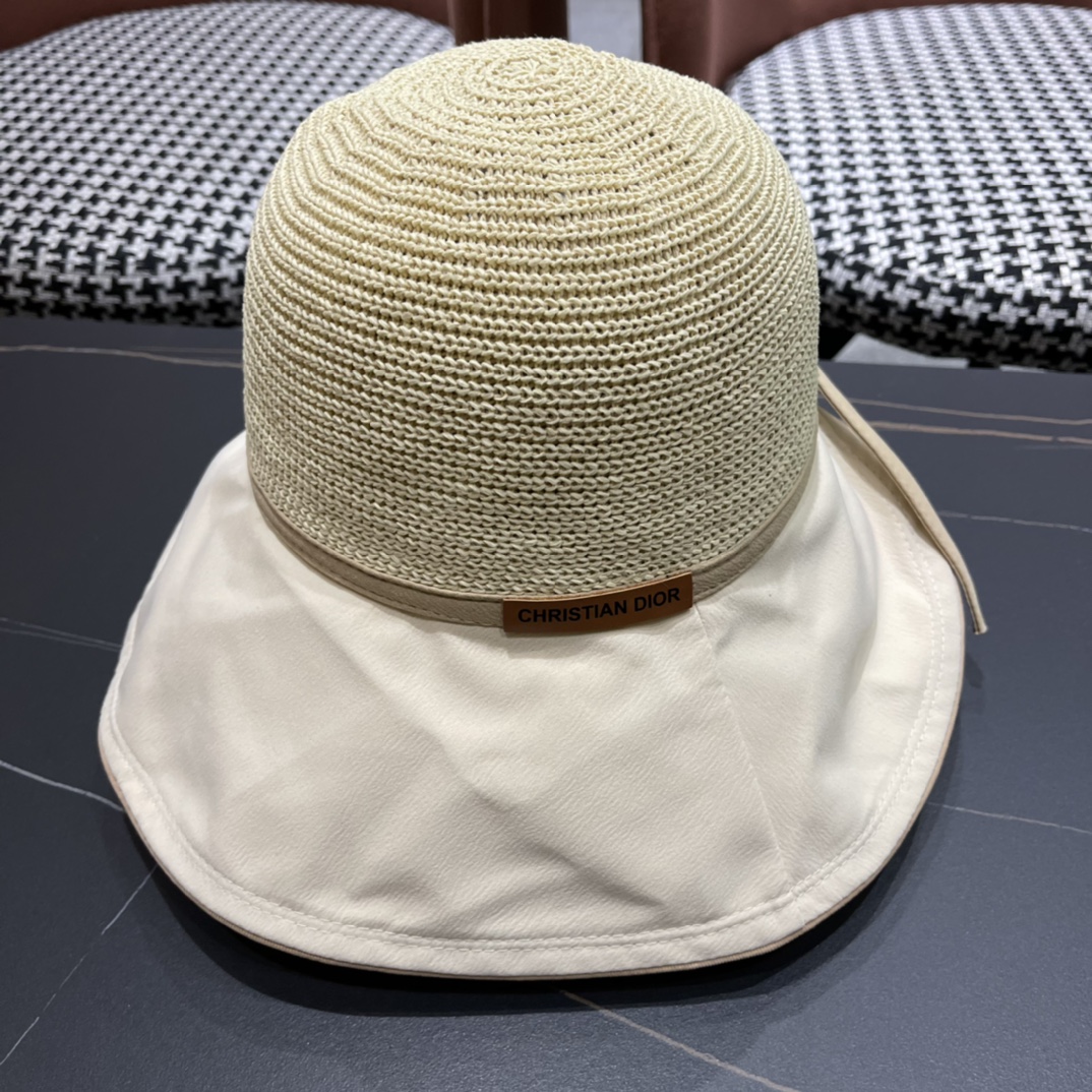  DIOR迪奥 2女款2024新款夏天透气防晒遮阳帽显脸小