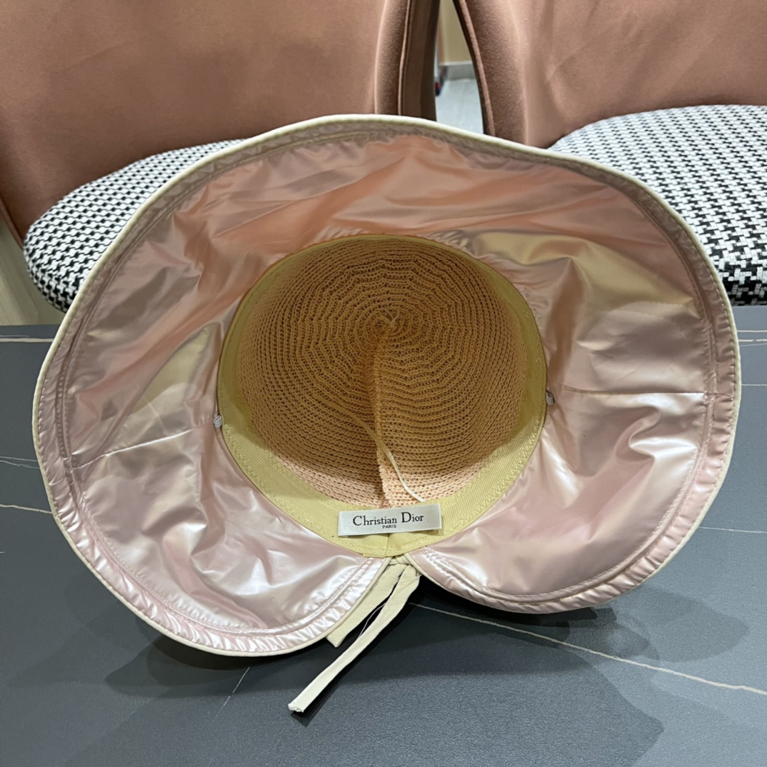  DIOR迪奥 2女款2024新款夏天透气防晒遮阳帽显脸小