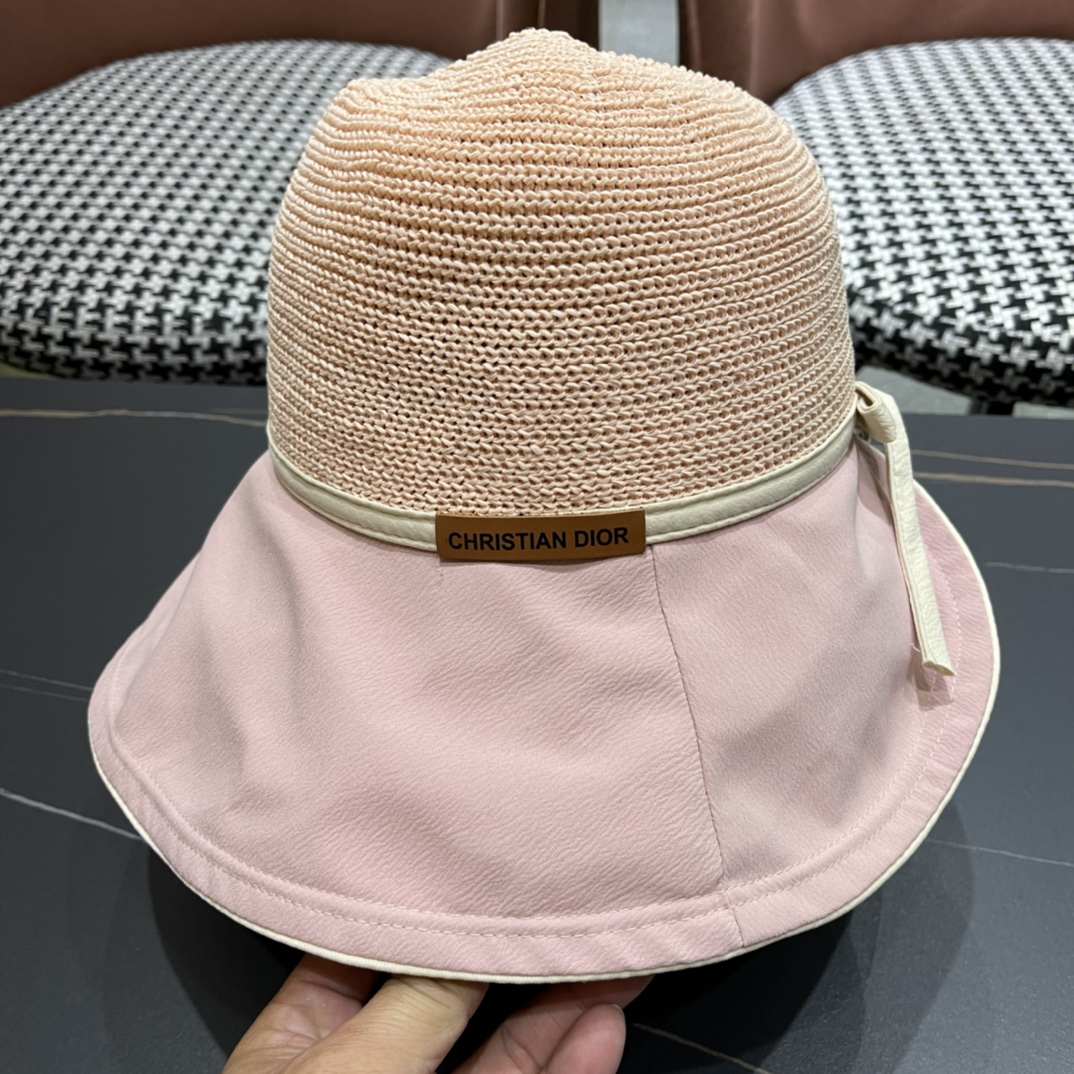 DIOR迪奥 2女款2024新款夏天透气防晒遮阳帽显脸小