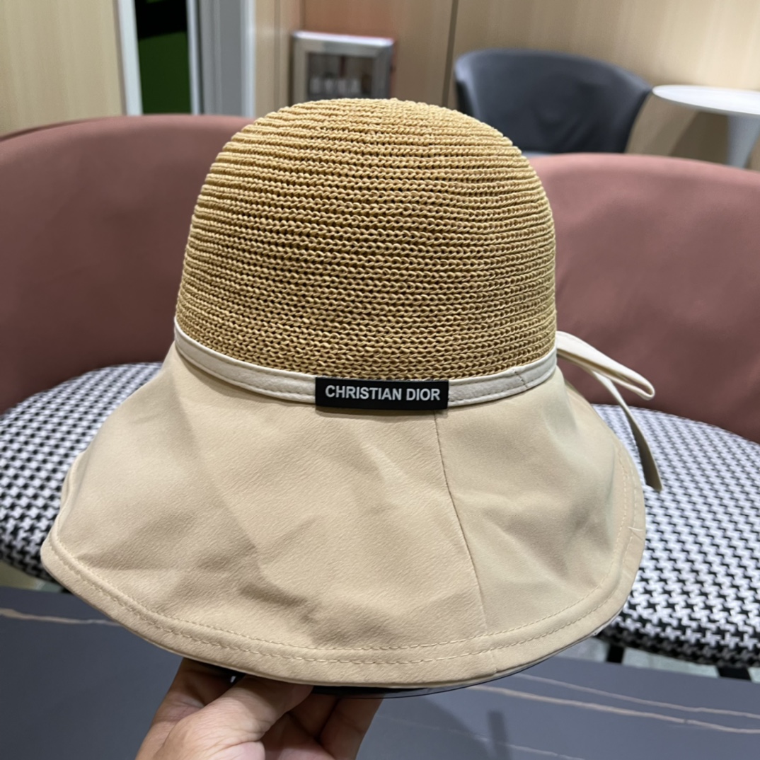  DIOR迪奥 2女款2024新款夏天透气防晒遮阳帽显脸小