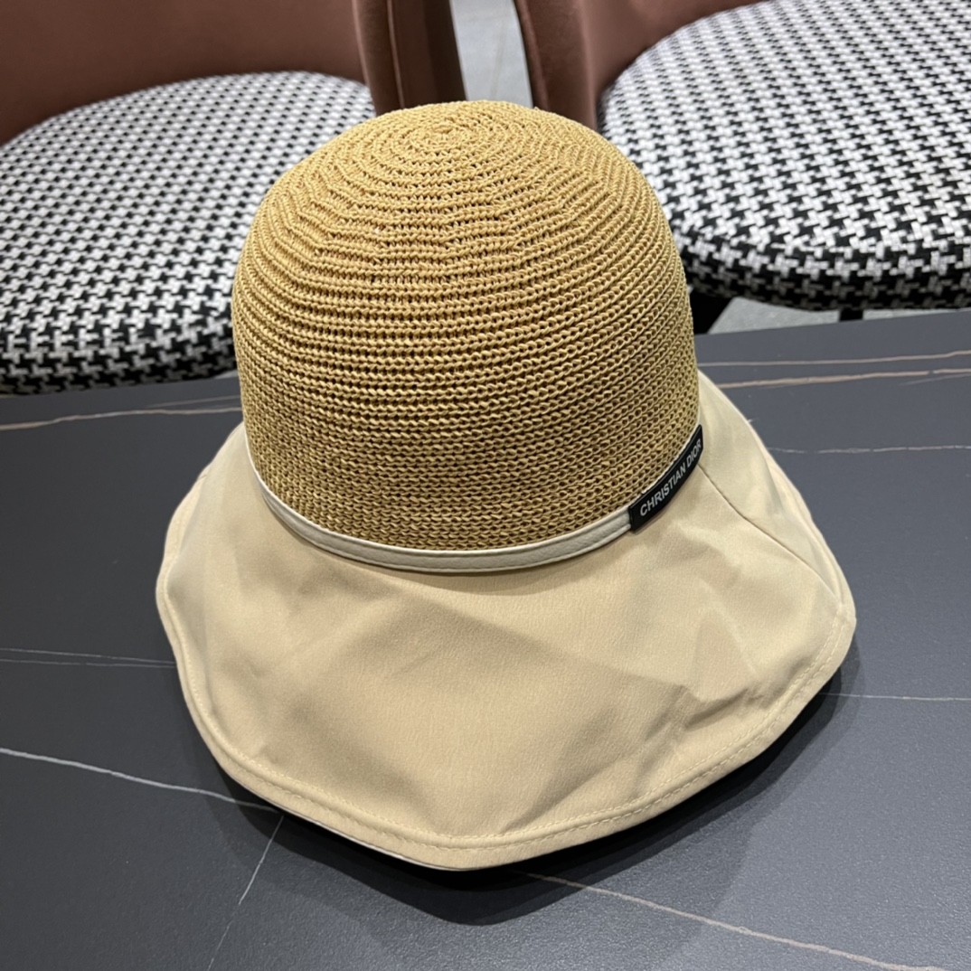  DIOR迪奥 2女款2024新款夏天透气防晒遮阳帽显脸小