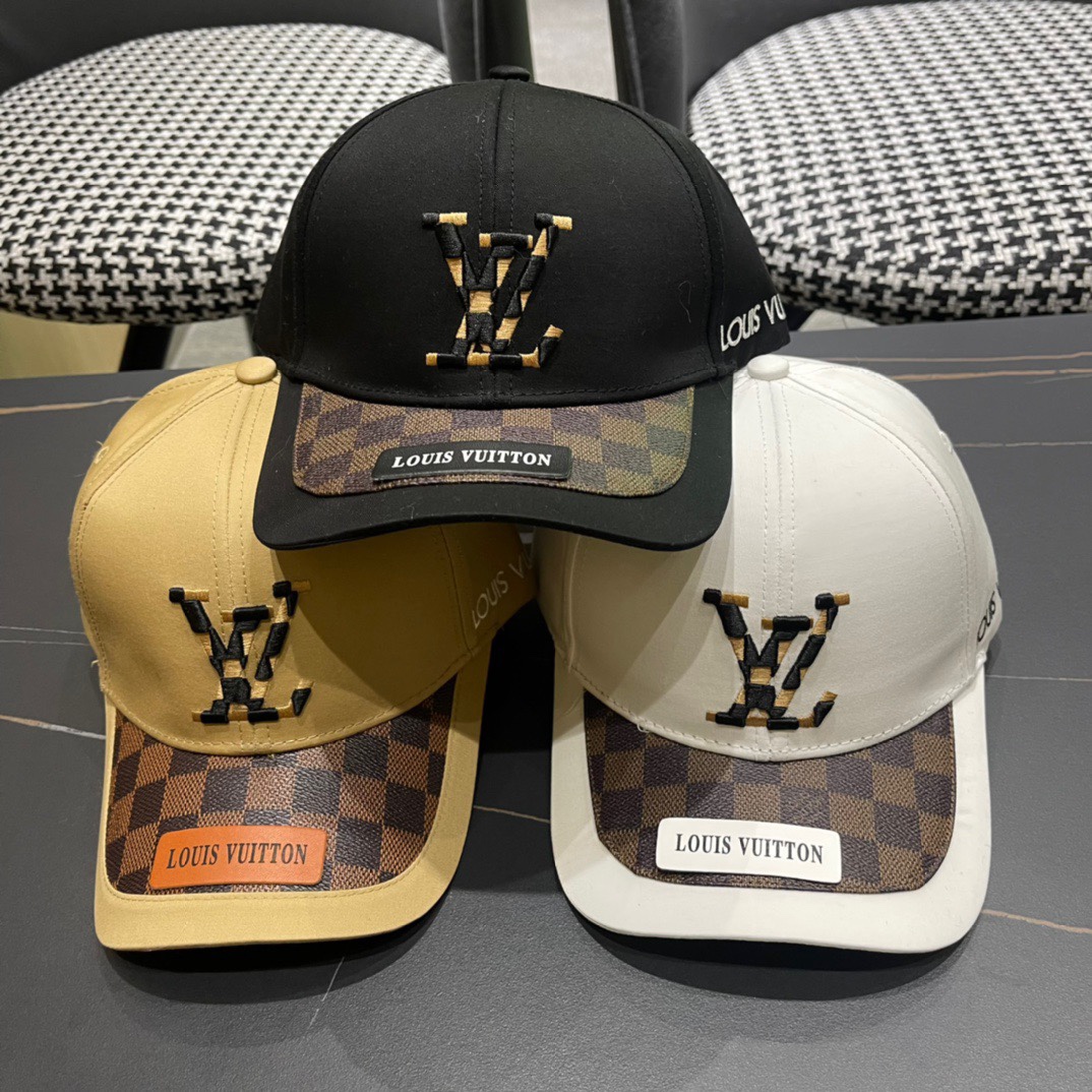 LouiVuittonLV👒 nueva gorra de béisbol bordada de Louis Vuitton de boutique, simple y elegante, sombrero para hombre y …