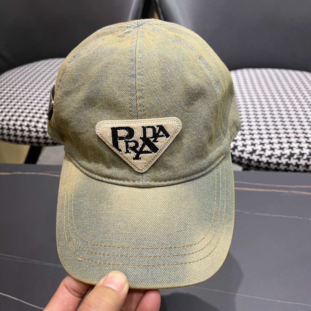 普拉达Prada2024牛仔棒球帽必留款好看日常刚需颜色完美帽型正点简直谁戴都好看质量超赞时尚百搭