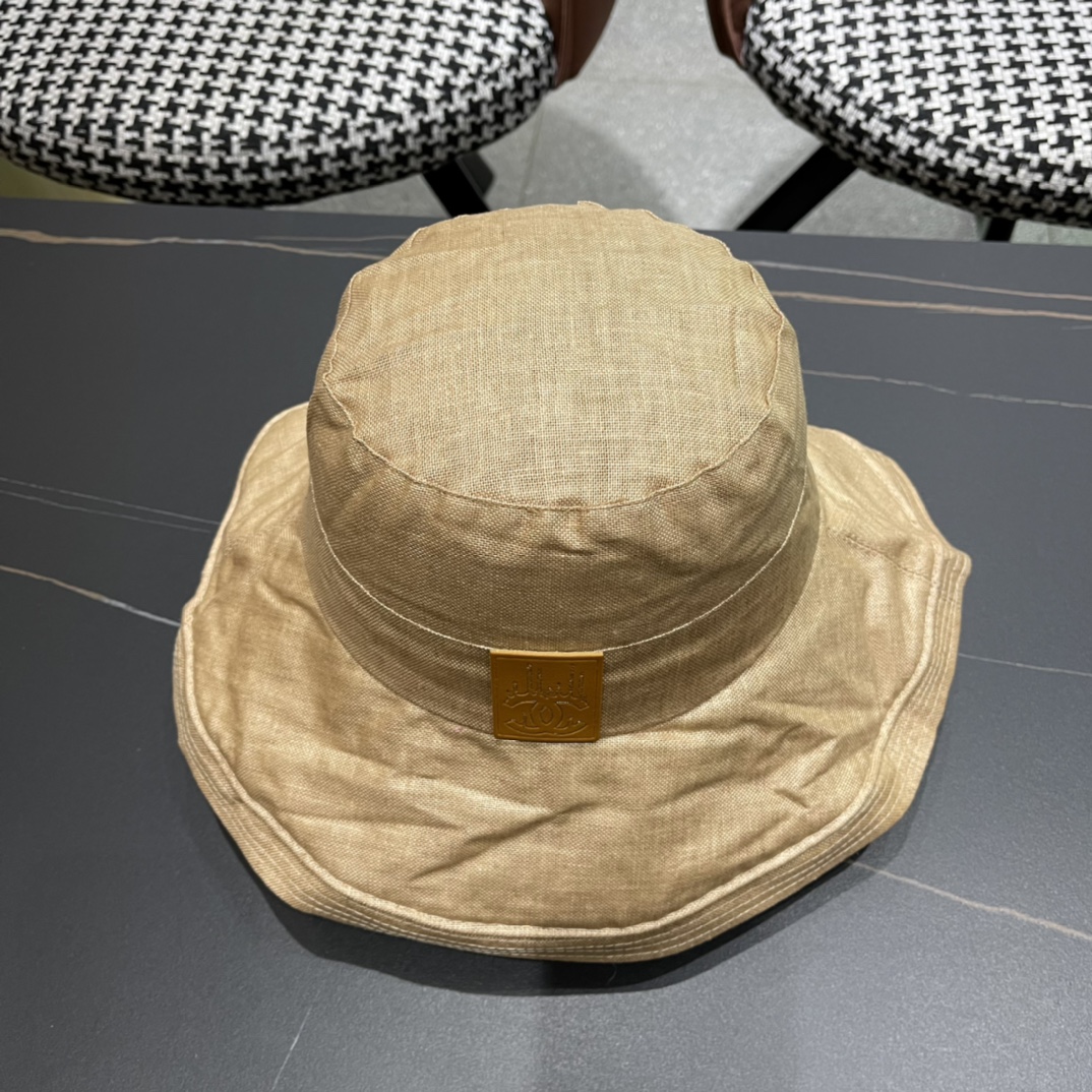 Chanel香奈儿2024新款棉麻大帽沿渔夫帽爽朗阳光最适合假期出游的一款_料子轻盈透气帽型很显脸小这款