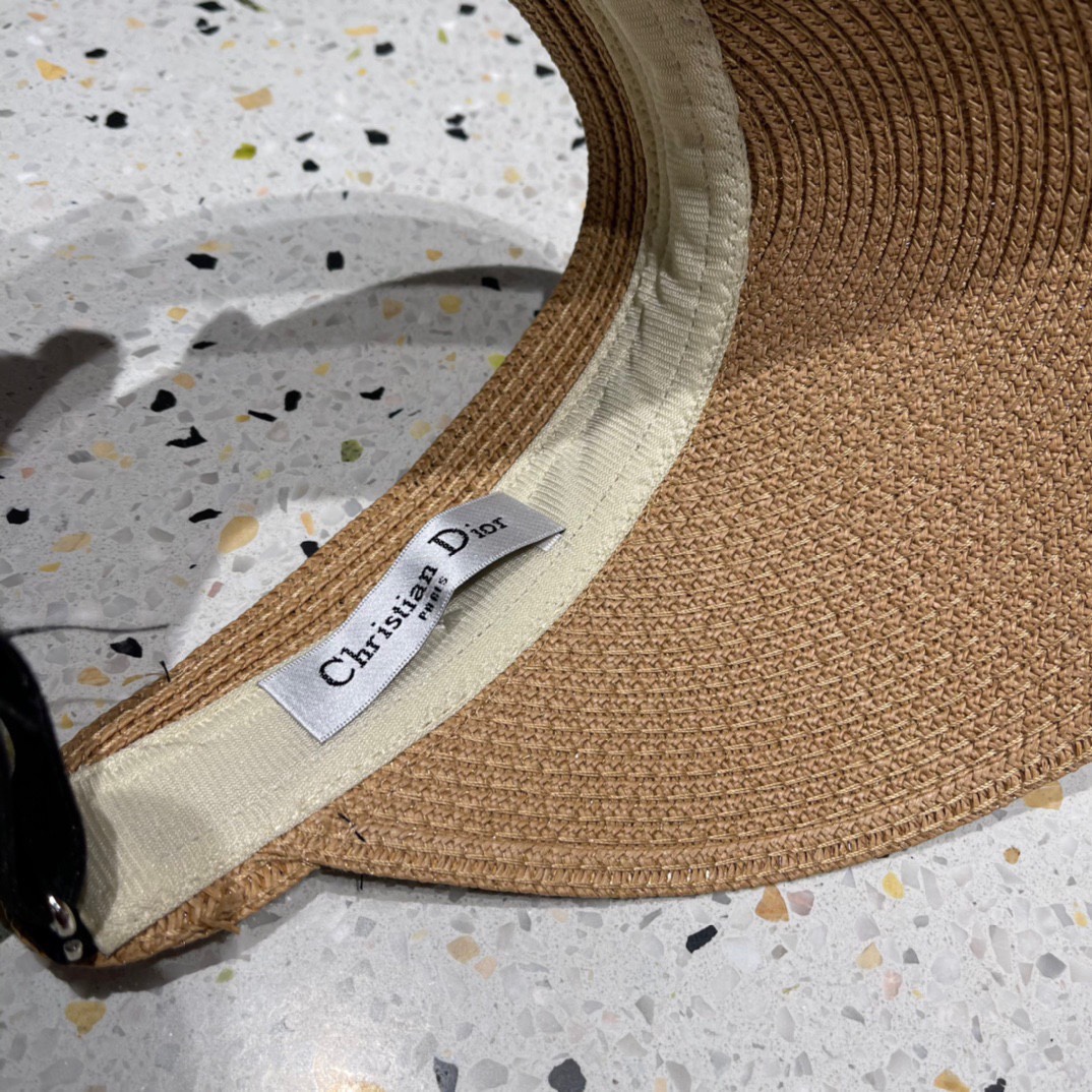 迪奥Dior原单空顶草帽鸭舌帽个性大牌范重工定制遮阳防晒帽