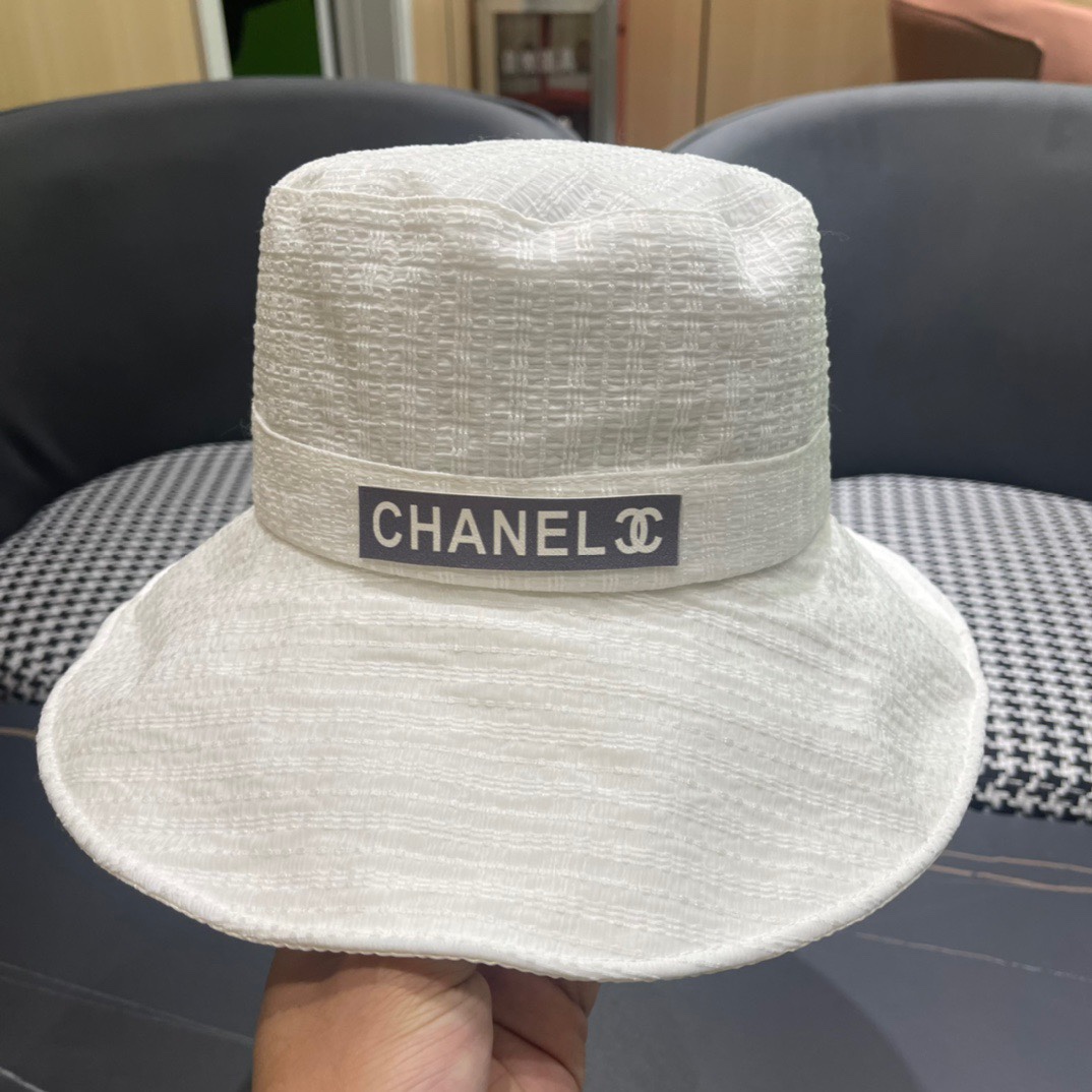 Chanel香奈儿2024新款蝴蝶结遮阳渔夫帽简约大气小香风遮阳效果一绝随意折叠都不会变形