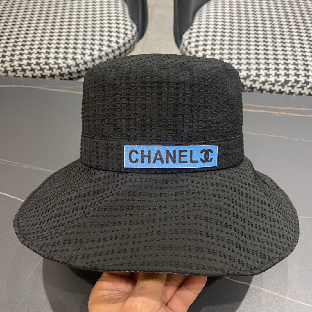 Chanel香奈儿2024新款蝴蝶结遮阳渔夫帽简约大气小香风遮阳效果一绝随意折叠都不会变形