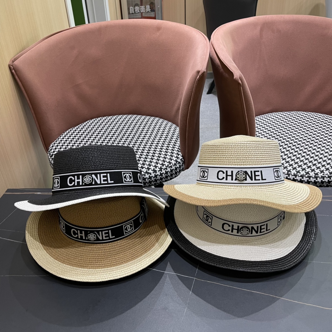 Chanel Sombreros Sombrero de paja Réplica de diseñador alta calidad
 Playa