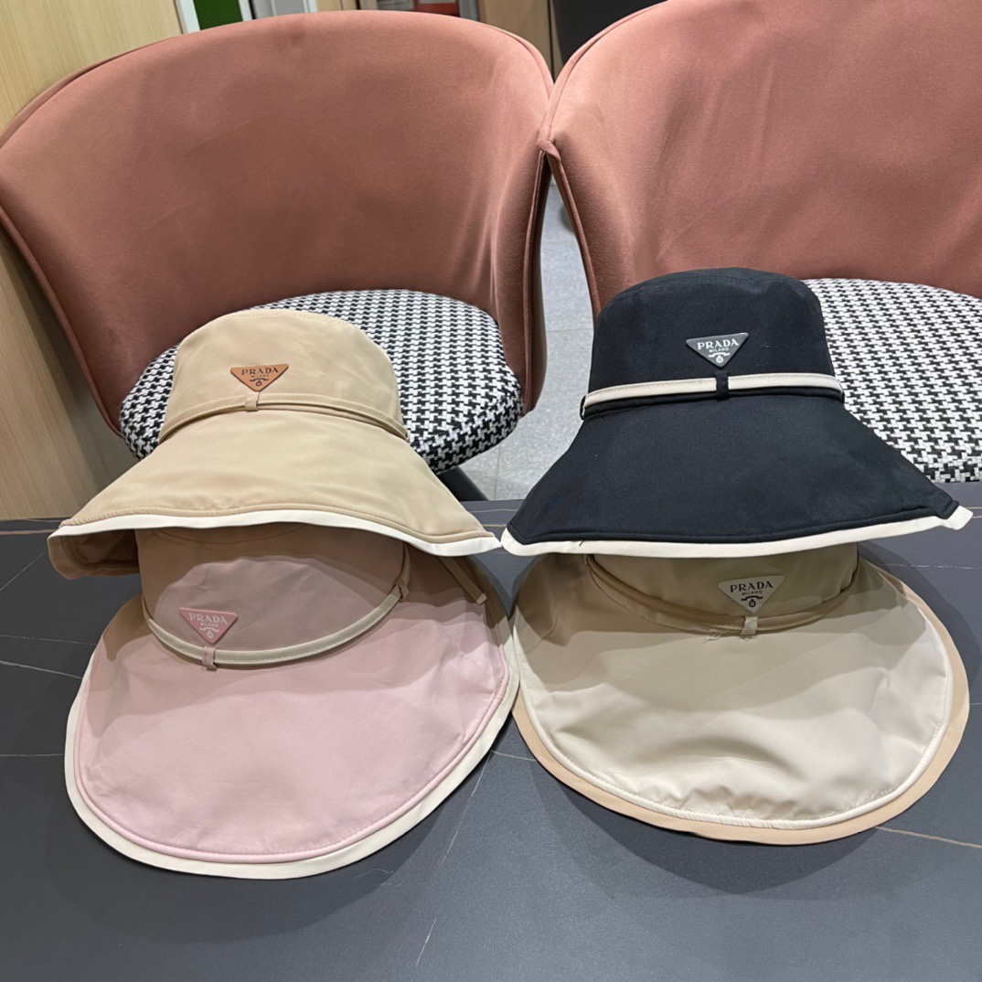 NO:196665,【PRADA Prada】New fisherman hat, super easy to match, the first choice for holidays on the street, fisherman hat, baseball hat, knit hat, hat, prada, prada, espadrilles, hats19860909【PRADA普拉达】新款渔夫帽,超好搭配,出街度假首选帽子渔夫帽棒球帽针织帽,帽子,prada,prada,espadrilles,hats,hat