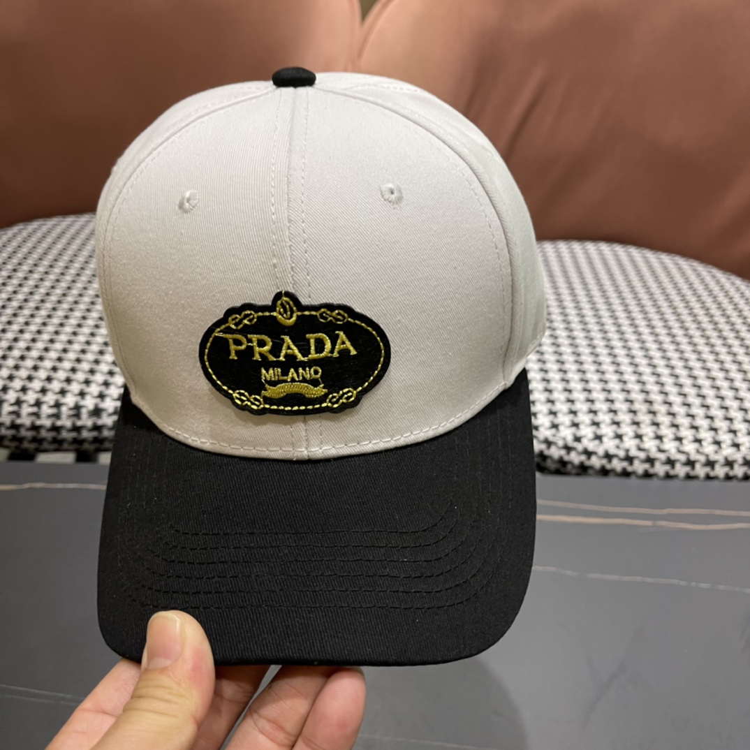 PRADA普拉达2024新品棒球帽时尚潮流高端做工！细节看实拍哦