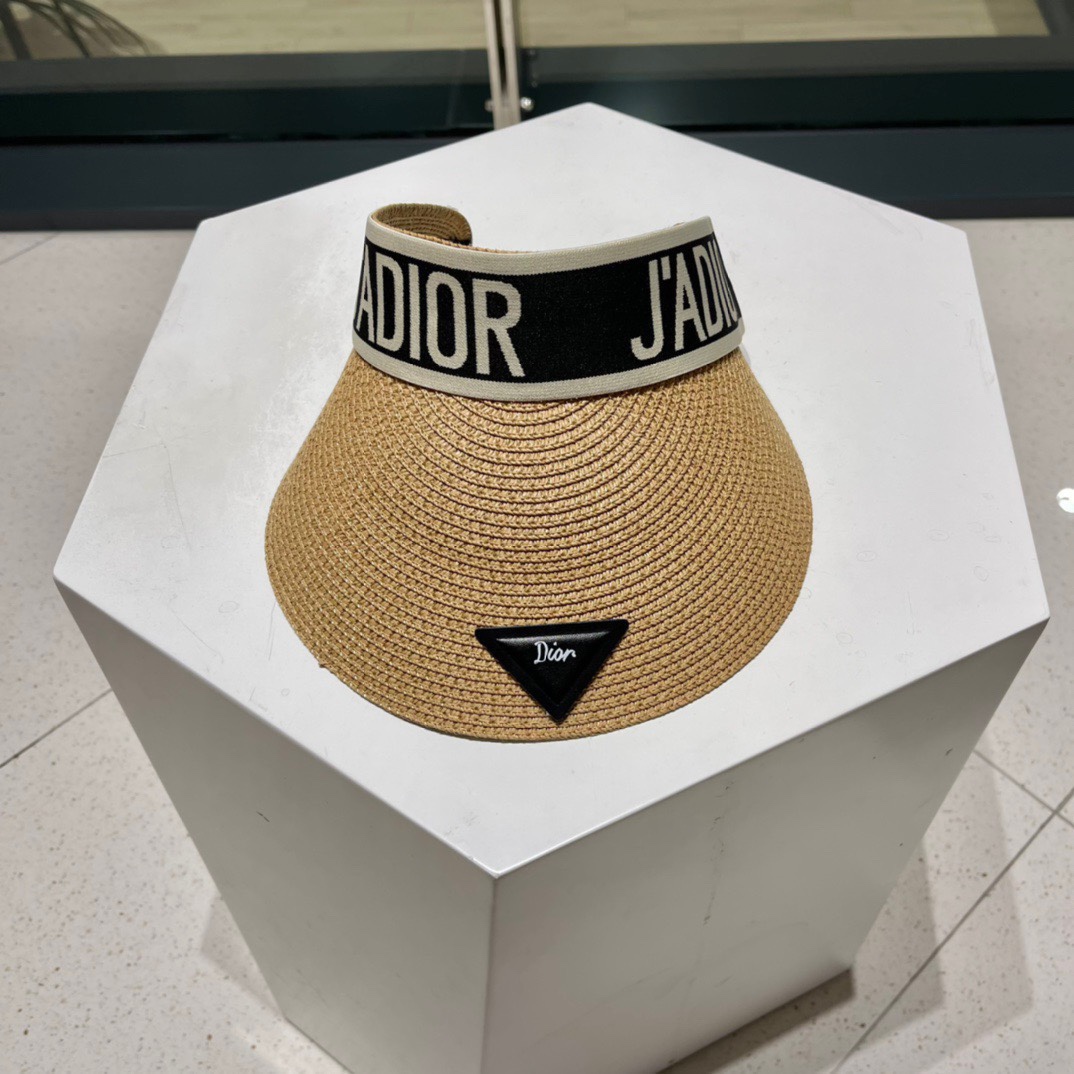 【DIOR Dior】2023 modelo popular de boutique sincronizado, sombrero para el sol, sombrero sin copa, ¡súper conveniente! ¡…