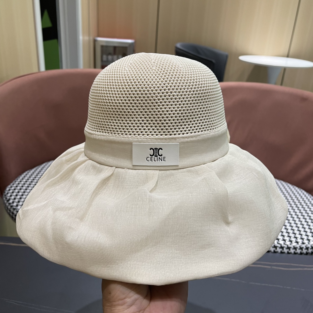 CELINE赛琳渔夫帽 女春夏韩版百搭显脸小遮阳盆帽大檐帽