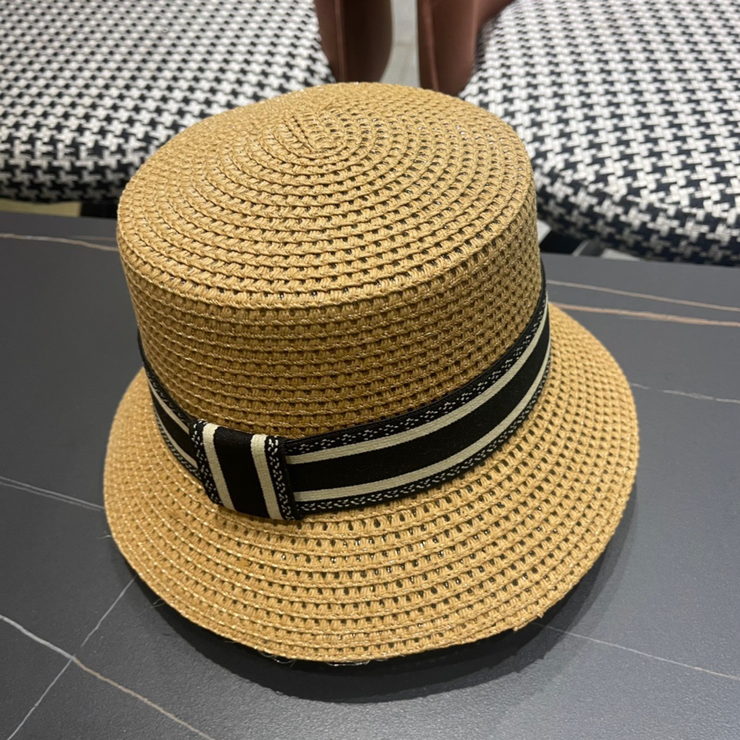 DIOR迪奥2024的新款草编遮阳草帽沙滩风简约大方百搭单品出街首选新款帽型超美腻新品上架