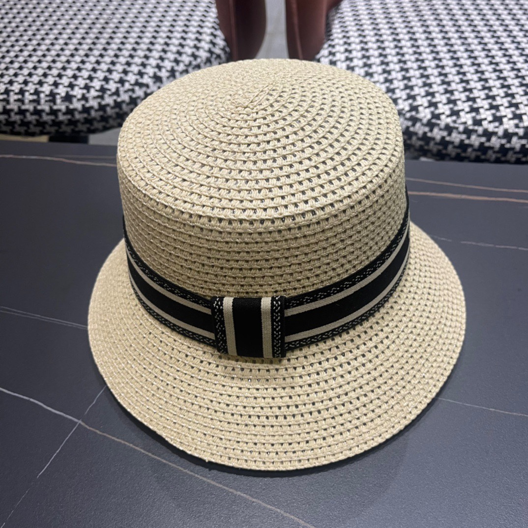DIOR迪奥2024的新款草编遮阳草帽沙滩风简约大方百搭单品出街首选新款帽型超美腻新品上架