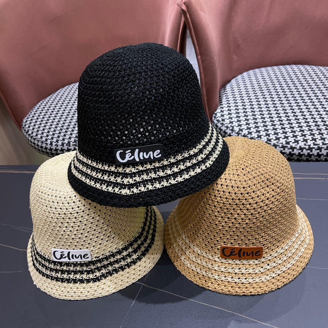 Sombrero de pescador Celine para mujer, verano, a prueba de sol, estilo coreano, versátil, sombrero de ala ancha, popul…