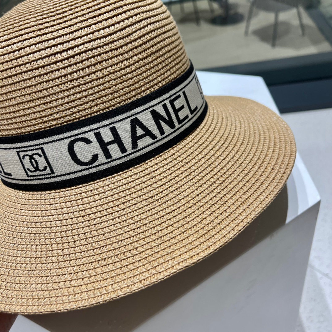 Chanel香奈儿 春夏季新款草帽，沙滩太阳帽，细草制作，头围57cm
