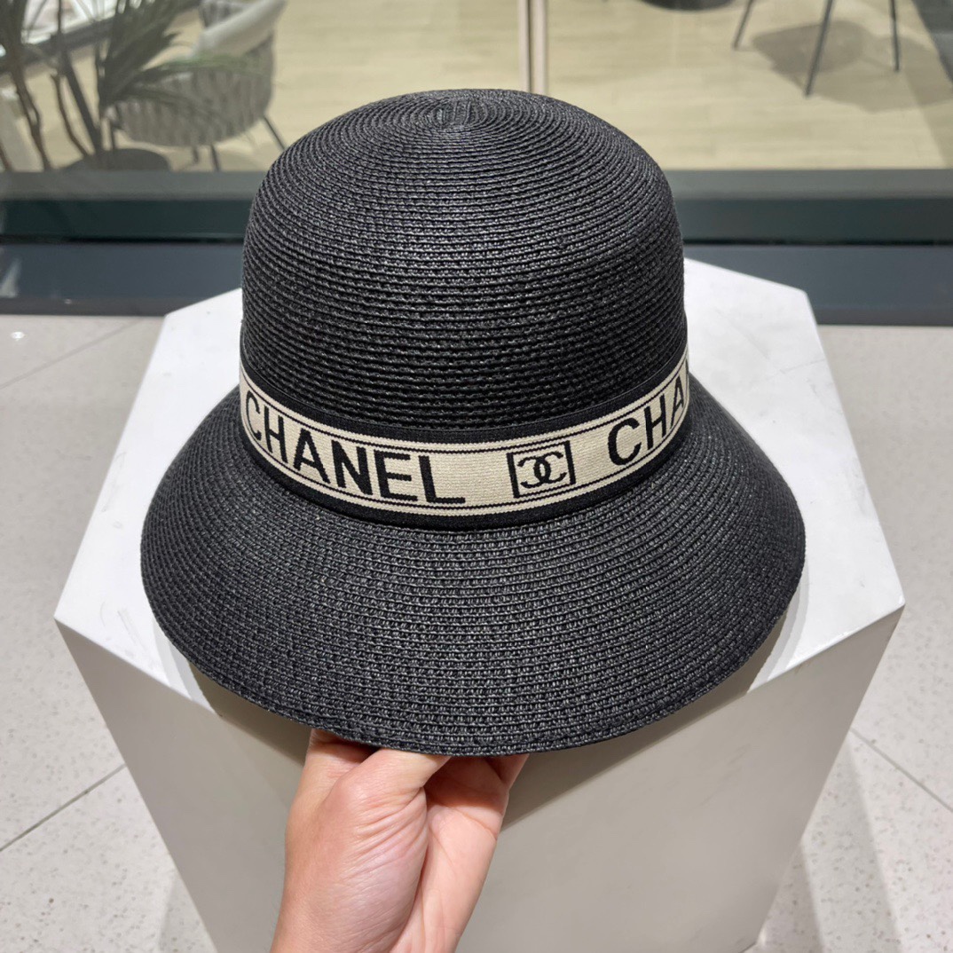Chanel香奈儿 春夏季新款草帽，沙滩太阳帽，细草制作，头围57cm