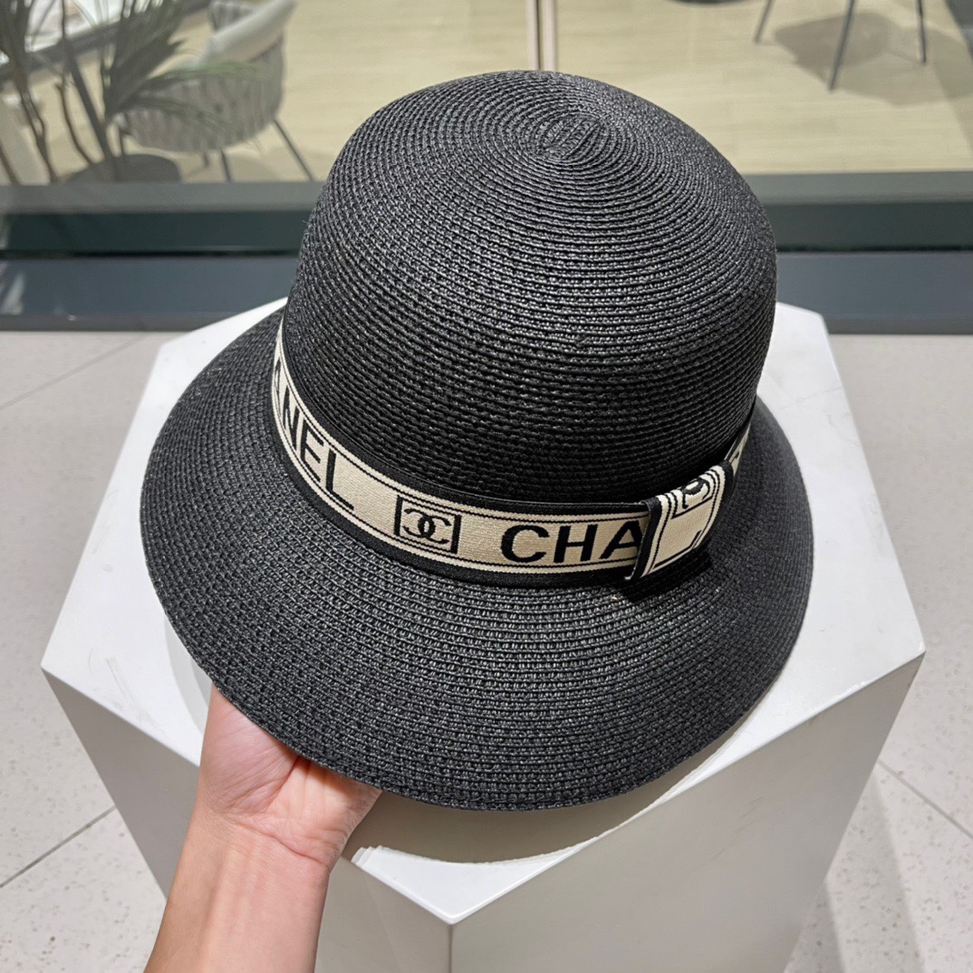 Chanel香奈儿 春夏季新款草帽，沙滩太阳帽，细草制作，头围57cm