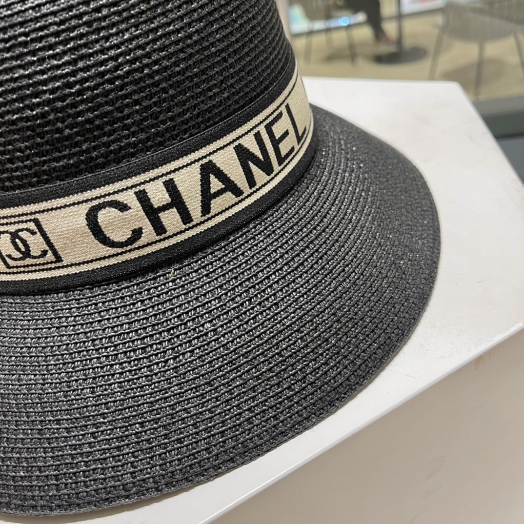 Chanel香奈儿 春夏季新款草帽，沙滩太阳帽，细草制作，头围57cm