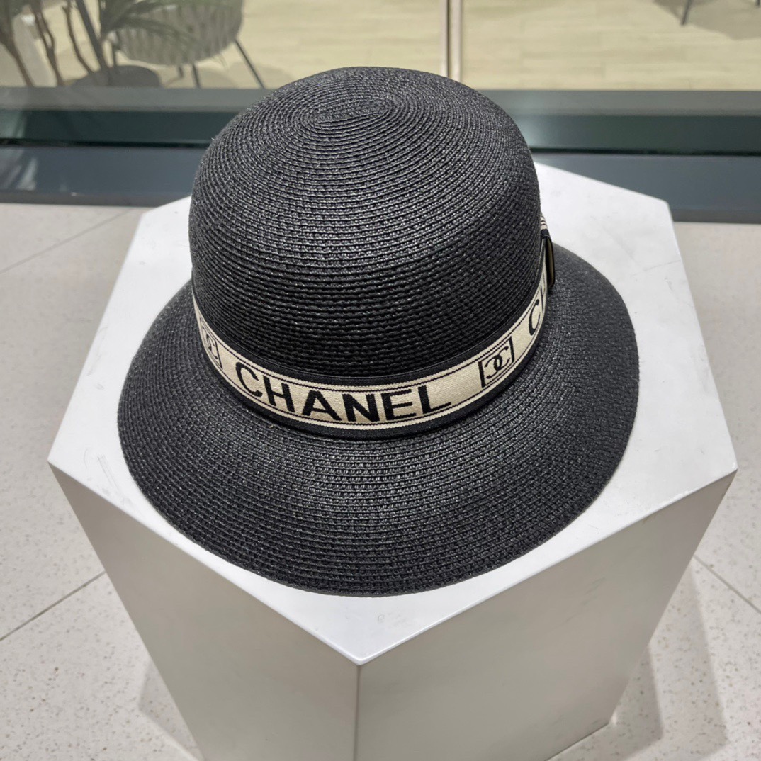 Chanel香奈儿 春夏季新款草帽，沙滩太阳帽，细草制作，头围57cm