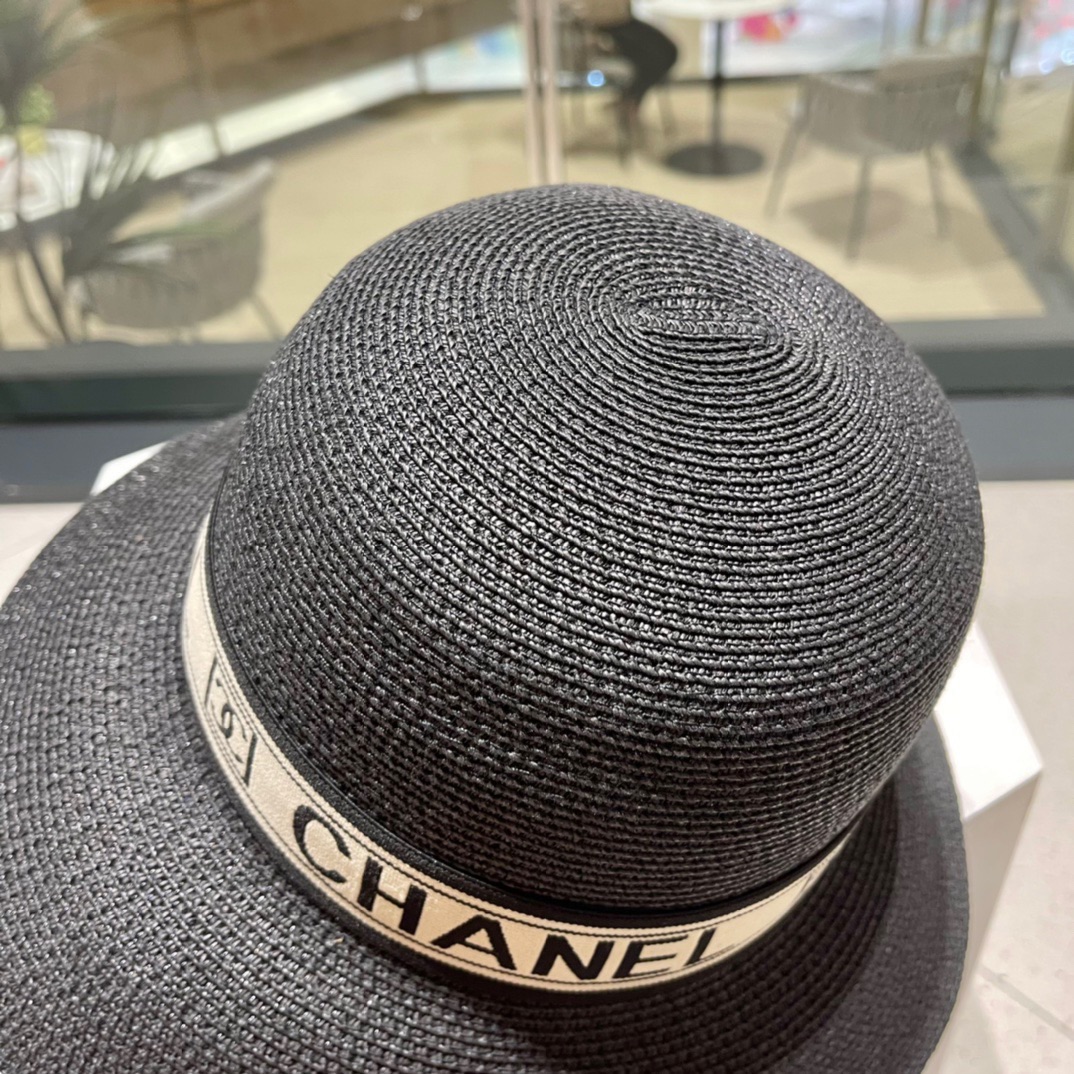 Chanel香奈儿 春夏季新款草帽，沙滩太阳帽，细草制作，头围57cm