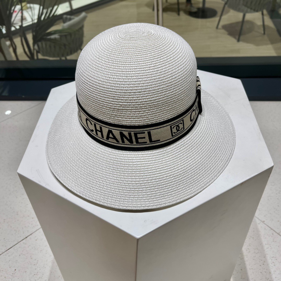 Chanel香奈儿 春夏季新款草帽，沙滩太阳帽，细草制作，头围57cm