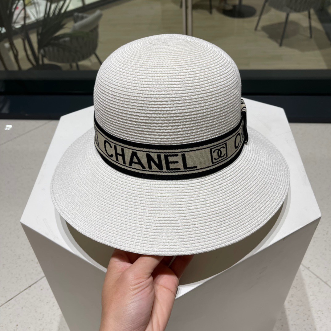 Chanel香奈儿 春夏季新款草帽，沙滩太阳帽，细草制作，头围57cm