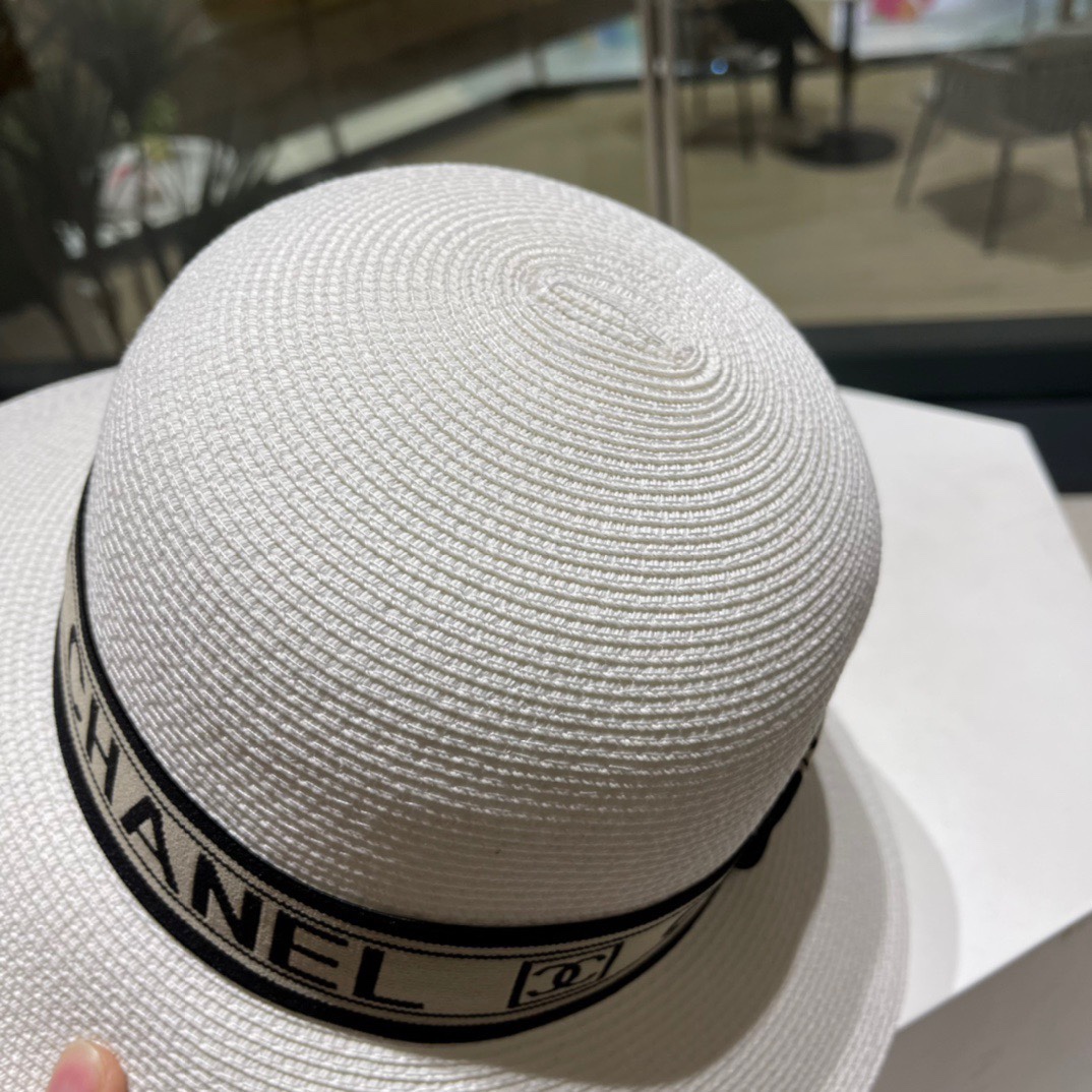 Chanel香奈儿 春夏季新款草帽，沙滩太阳帽，细草制作，头围57cm