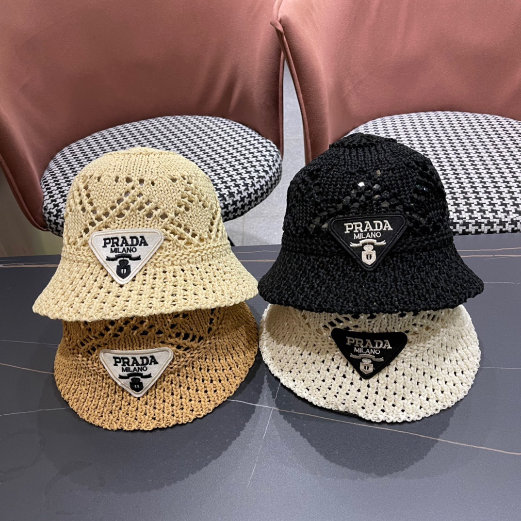 NO:197975,Prada's new spring and summer hook flower handmade pot hat Japanese bucket breathable hat is simple and sweet, with a very good hat shape and a big face shape!  Essential Hats Fisherman's Hats Baseball Hats Knitted Hats, Hats, Prada, espadrilles, hats19860909普拉达春夏新款钩花手工盆帽日系水桶透气帽简约甜美风,帽型很好,大脸型哦！出街必备帽子渔夫帽棒球帽针织帽,帽子,prada,espadrilles,hats,hat