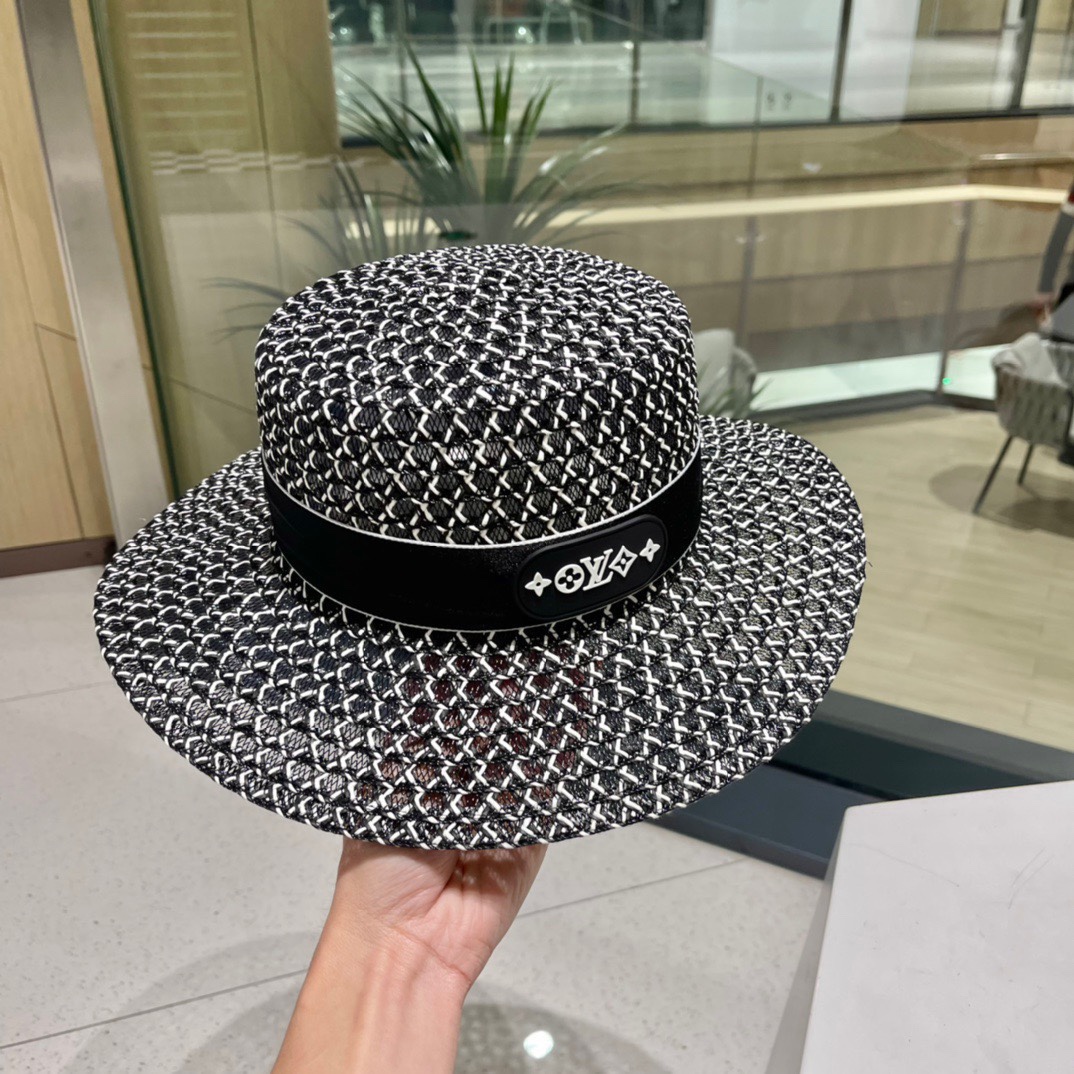  LV路易威登草帽，设计，老花织带，名媛风