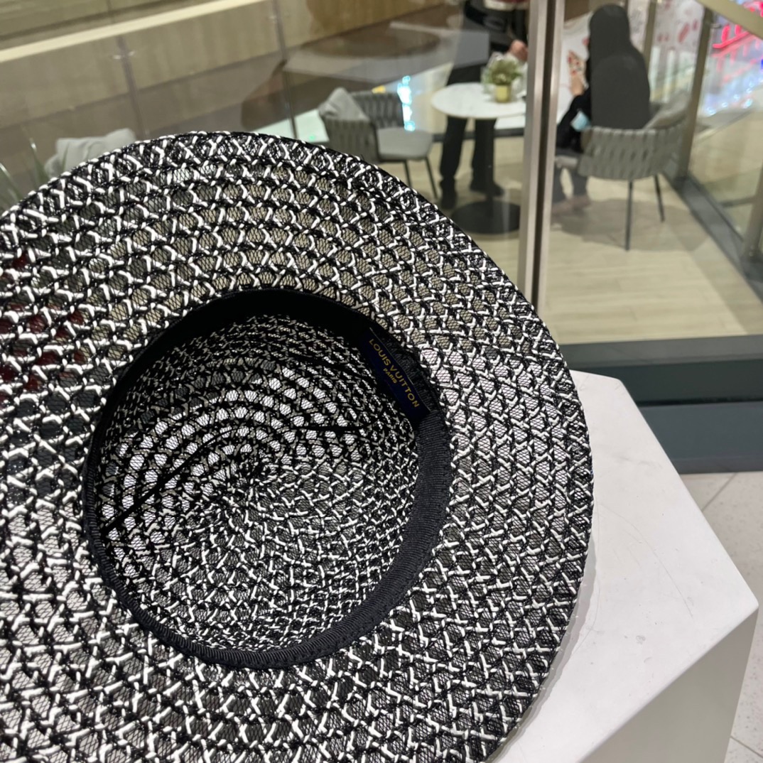  LV路易威登草帽，设计，老花织带，名媛风