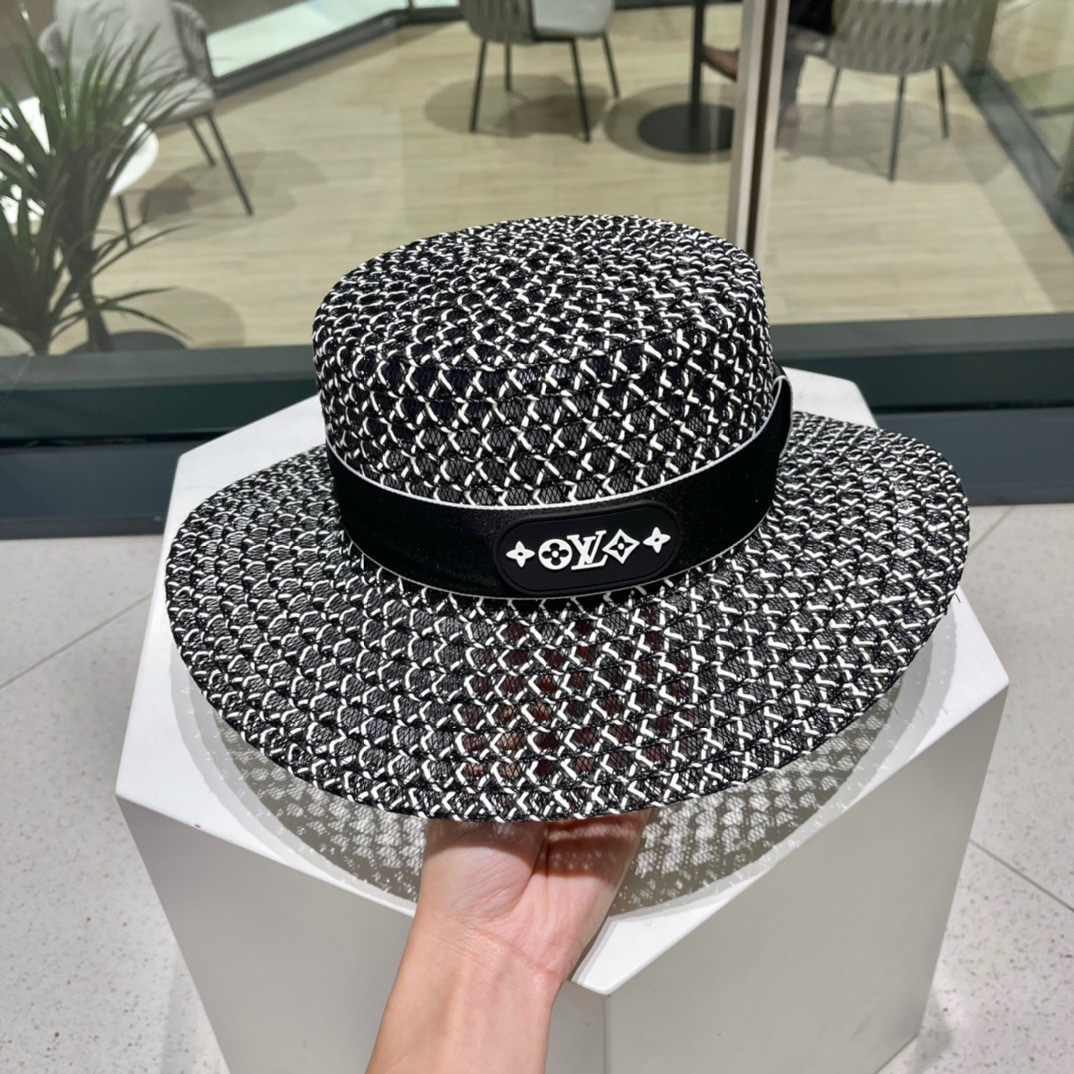  LV路易威登草帽，设计，老花织带，名媛风