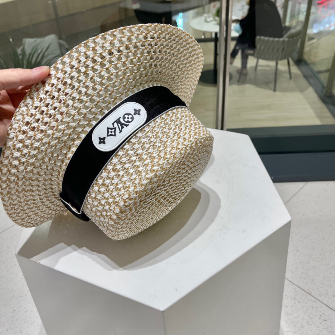  LV路易威登草帽，设计，老花织带，名媛风