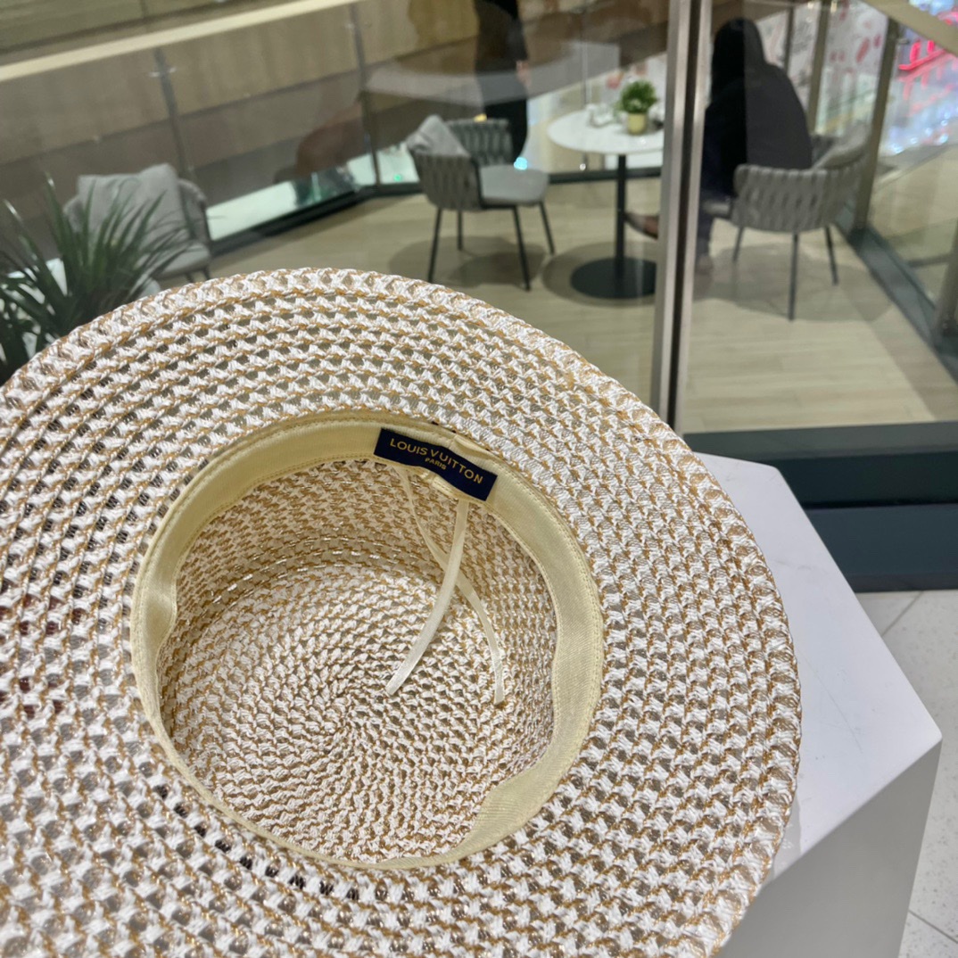  LV路易威登草帽，设计，老花织带，名媛风