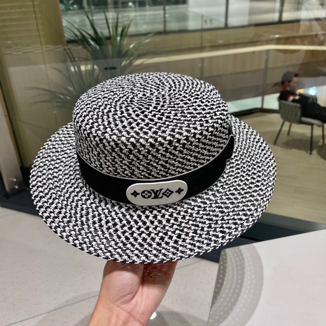  LV路易威登草帽，设计，老花织带，名媛风