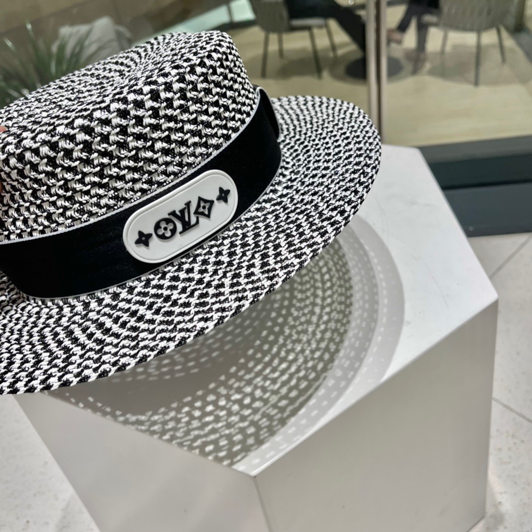  LV路易威登草帽，设计，老花织带，名媛风