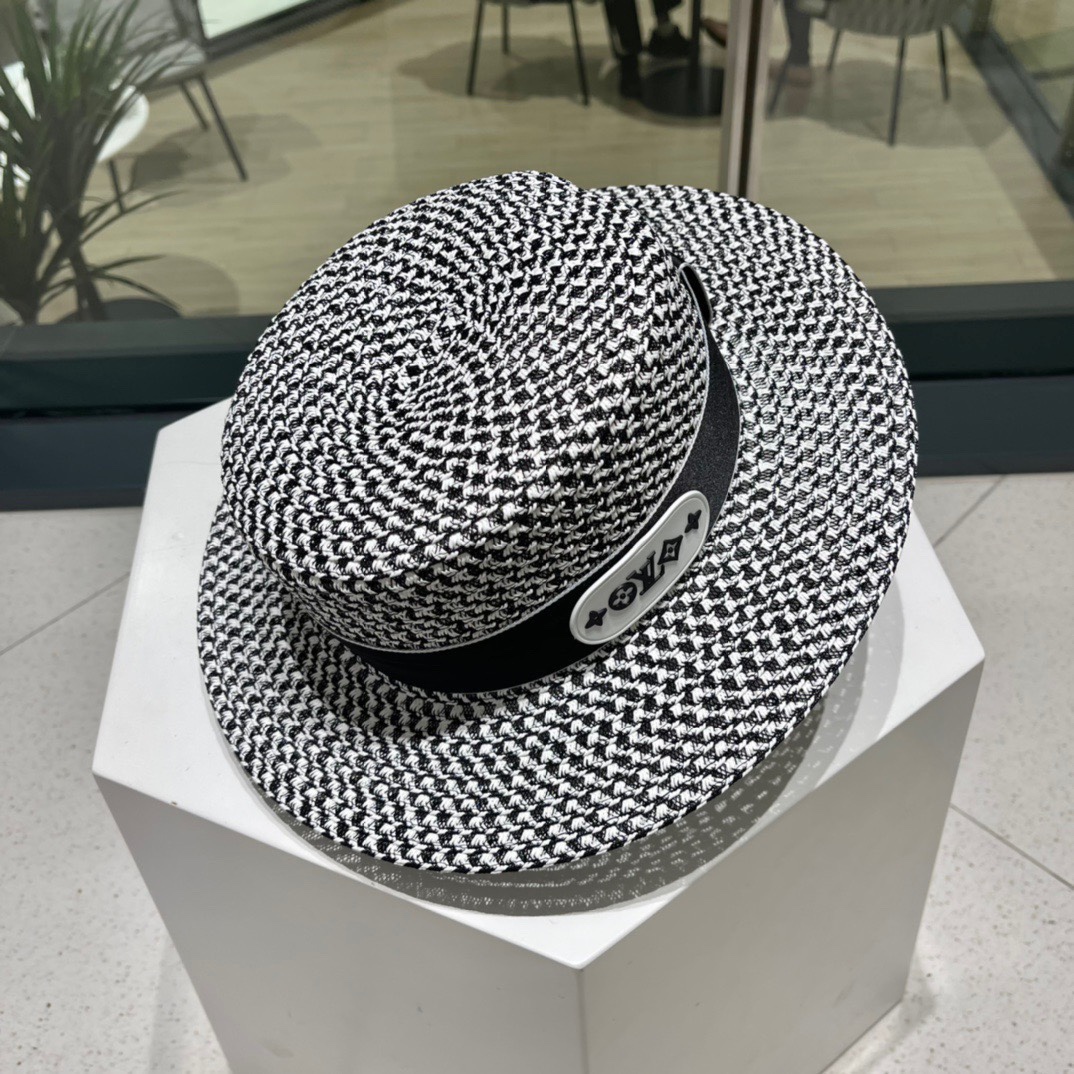  LV路易威登草帽，设计，老花织带，名媛风