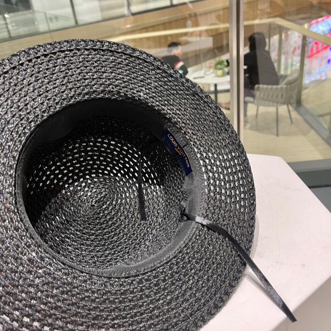  LV路易威登草帽，设计，老花织带，名媛风