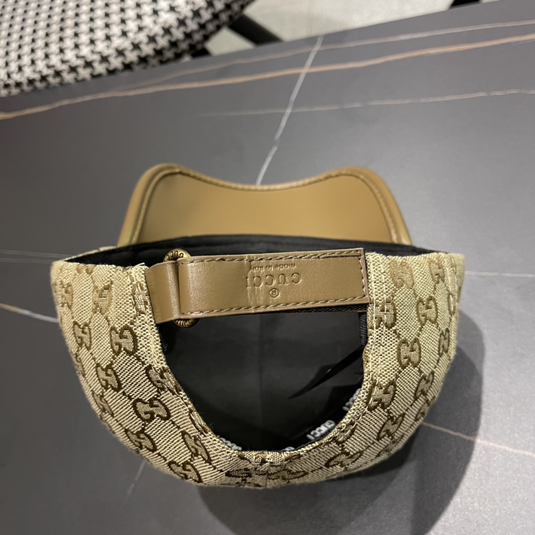  Gucci(古奇)春夏新款原单棒球帽， 11开模订制，原版帆布料+头层牛皮，代购热门，男女可用百搭款，