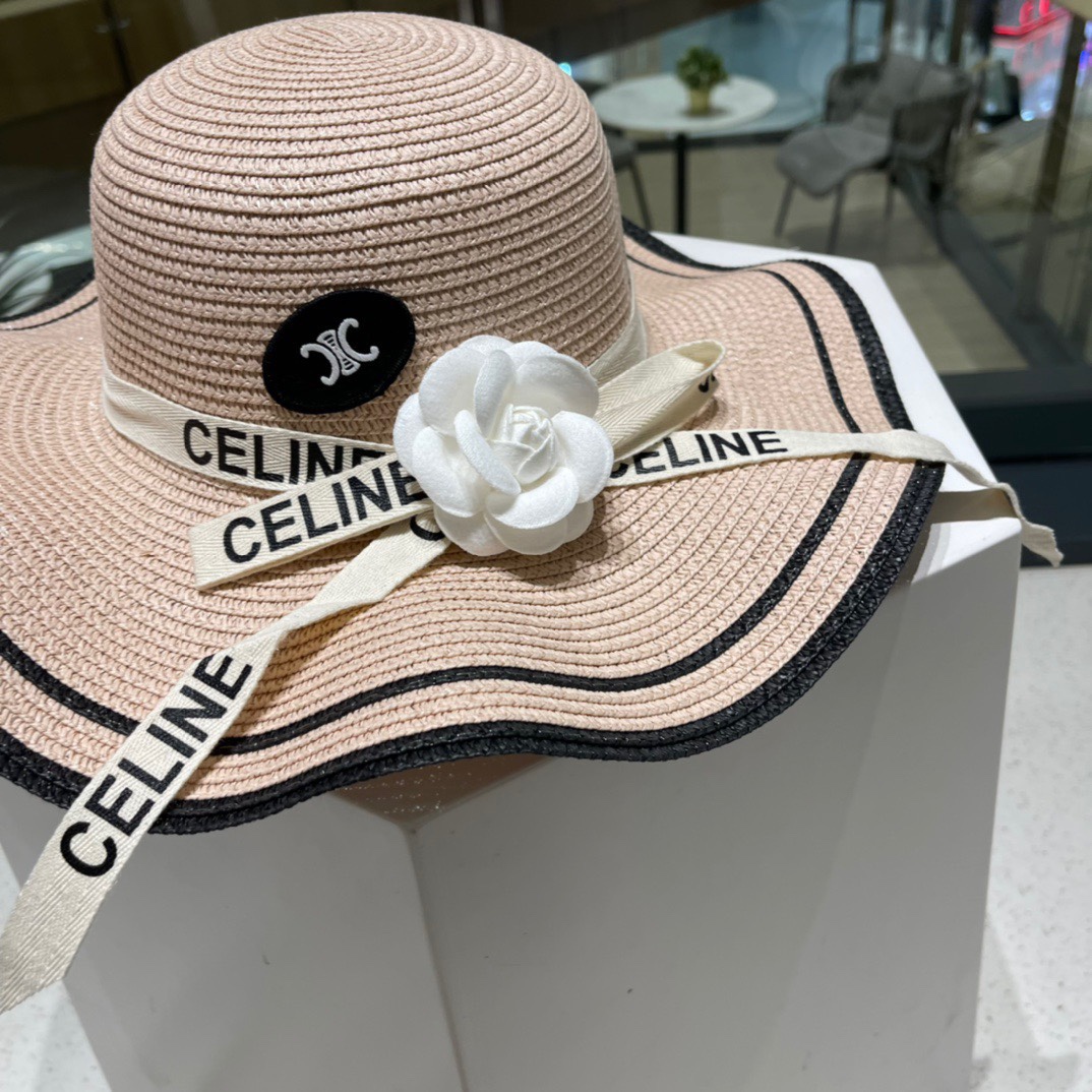 Celine赛琳新款草帽可折叠轻盈百搭头围57cm