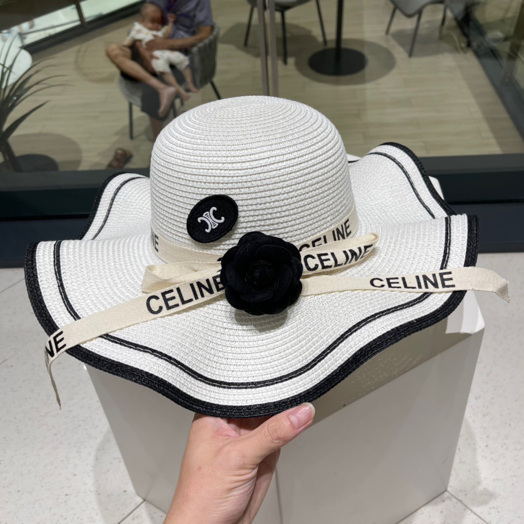 Celine赛琳新款草帽可折叠轻盈百搭头围57cm