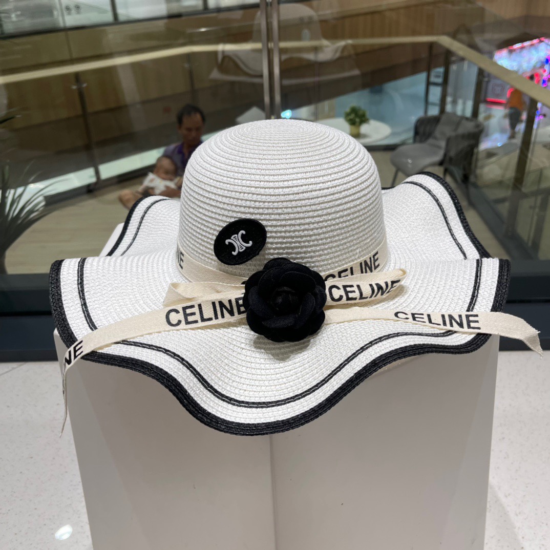 Celine赛琳新款草帽可折叠轻盈百搭头围57cm