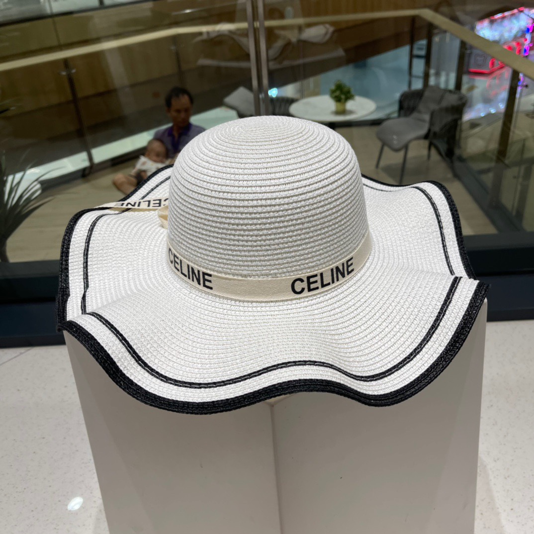 Celine赛琳新款草帽可折叠轻盈百搭头围57cm