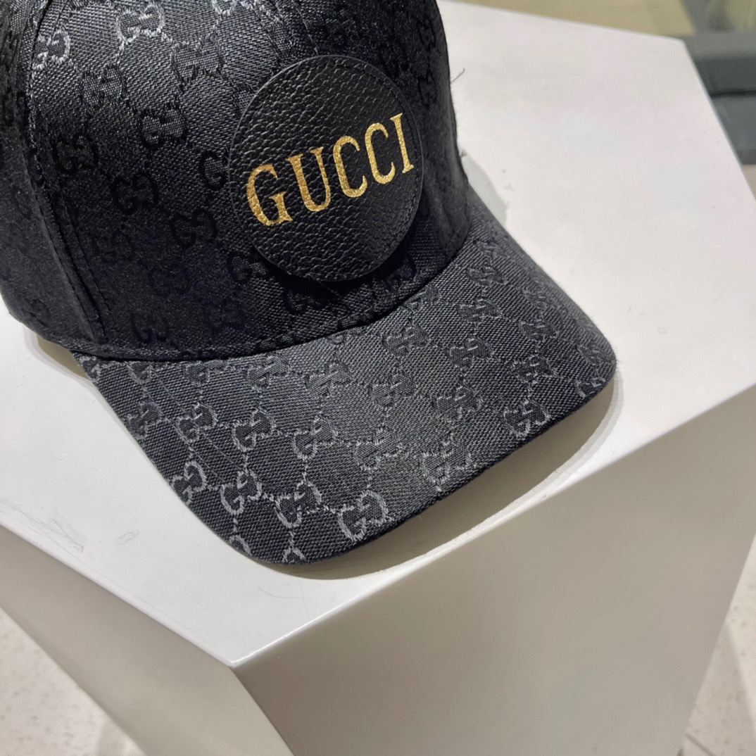 GUCCI古奇2022专柜新款简约刺绣款棒球帽很潮！休闲运动款经典制作超级好搭衣服！